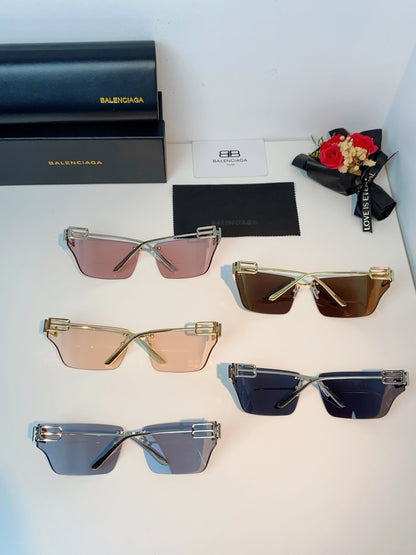 Balenciaga Lightweight Rimless Brown Lens Sunglasses for Men & Women - detail image 12