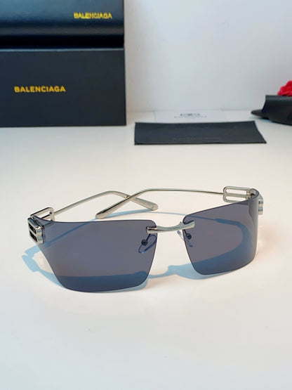 Balenciaga Lightweight Rimless Gray Lens Sunglasses for Men & Women - detail image 2