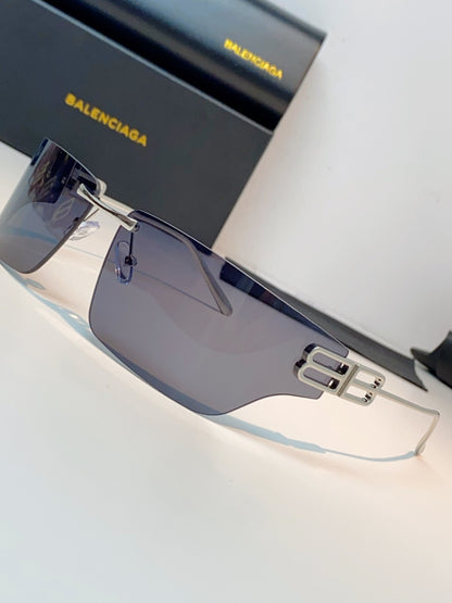 Balenciaga Lightweight Rimless Gray Lens Sunglasses for Men & Women - detail image 7