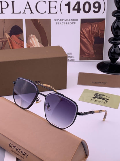 Burberry B938 Aviator Purple Lens Sunglasses for Men - 416056 - detail image 2