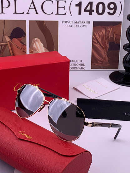 Cartier CK2424 Polarized Fashion Brown Lens Sunglasses for Men & Women - detail image 2