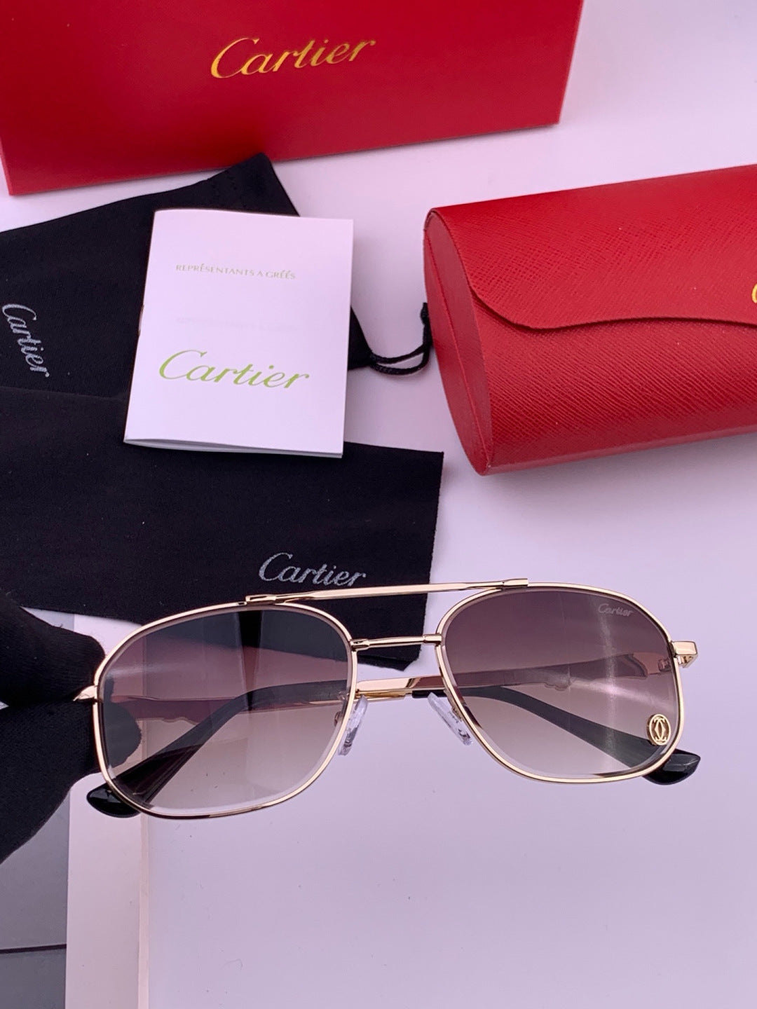 Cartier K61758 Fashion Pink Lens Sunglasses for Men & Women - 432216 - detail image 3