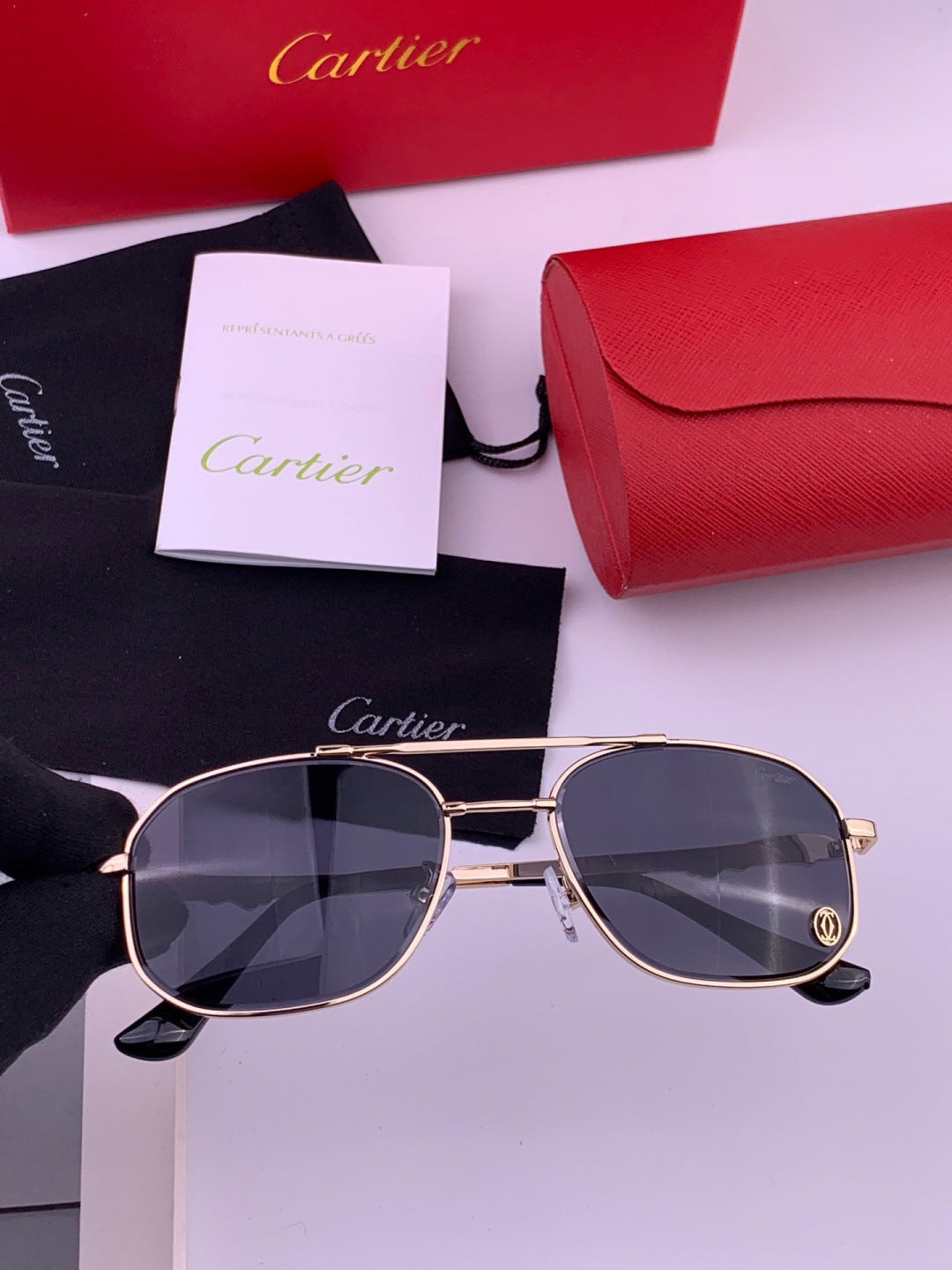 Cartier K61758 Fashion Pink Lens Sunglasses for Men & Women - 432216 - detail image 4