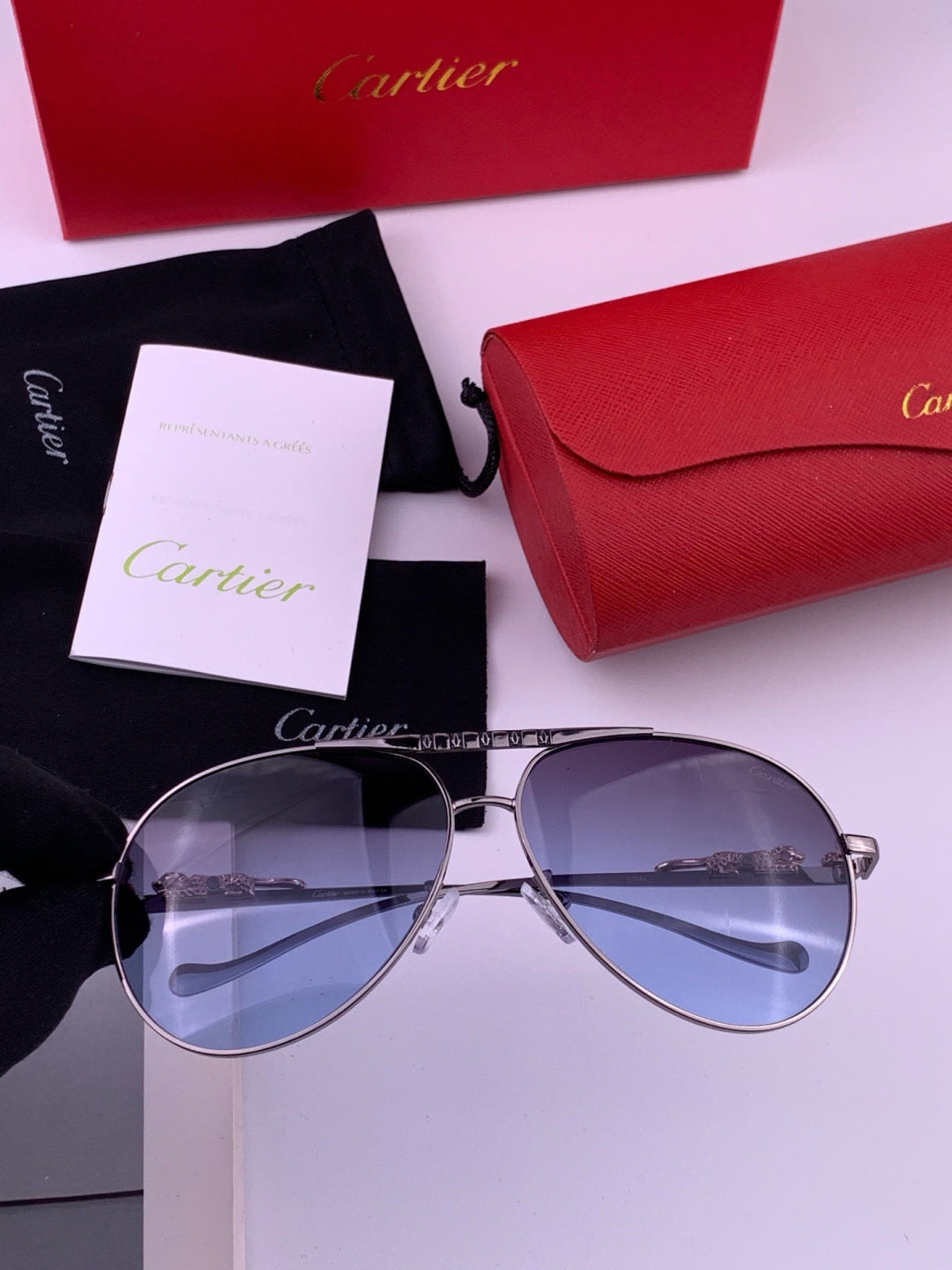 Cartier K41758 Fashion Black Lens Sunglasses for Men & Women - 432218 - detail image 2