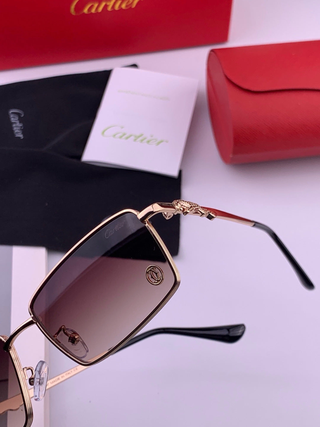 Cartier K51758 Fashion Black Lens Sunglasses for Men & Women - 432211 - detail image 6