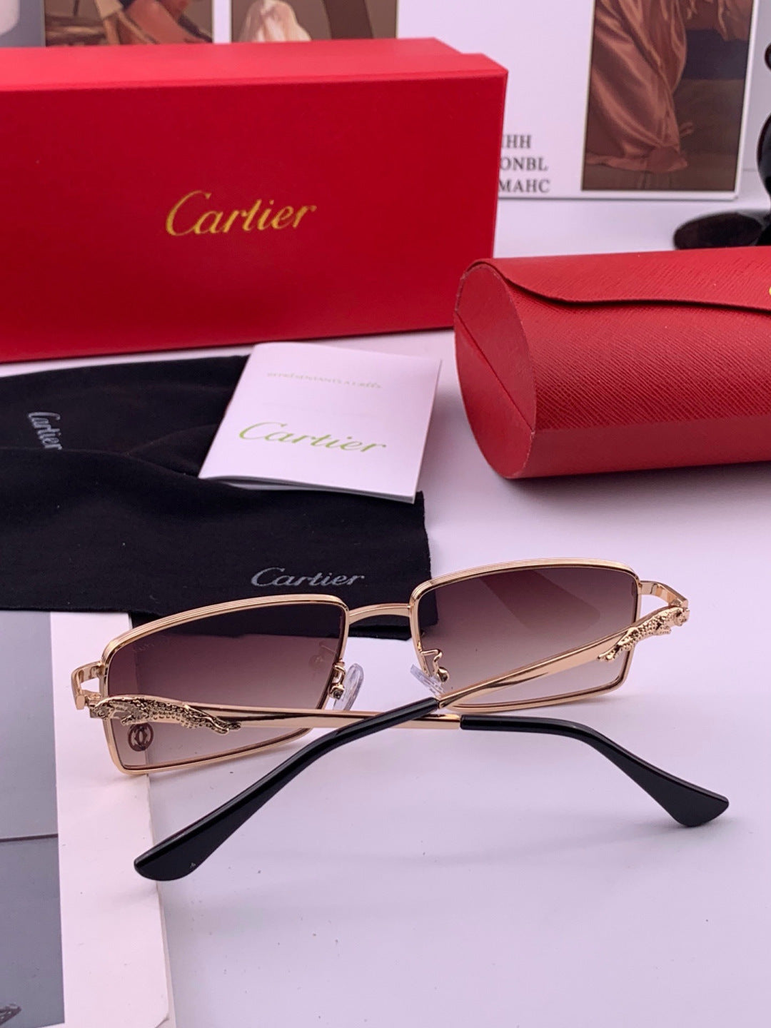 Cartier K51758 Fashion Black Lens Sunglasses for Men & Women - 432212 - detail image 6