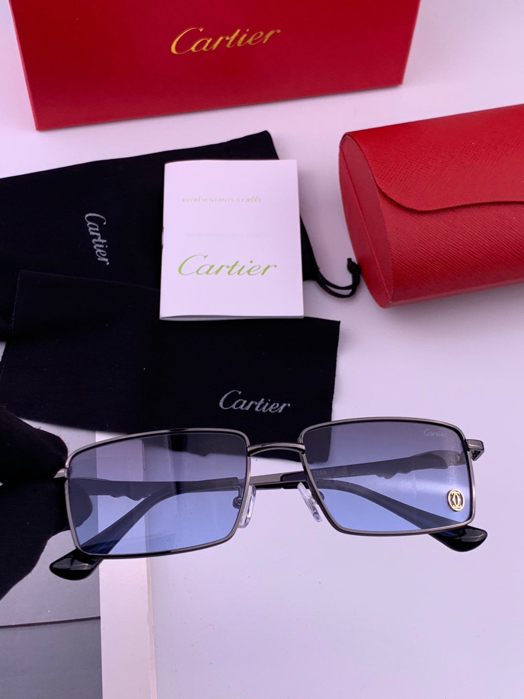 Cartier K51758 Fashion Black Lens Sunglasses for Men & Women - 432212 - detail image 2