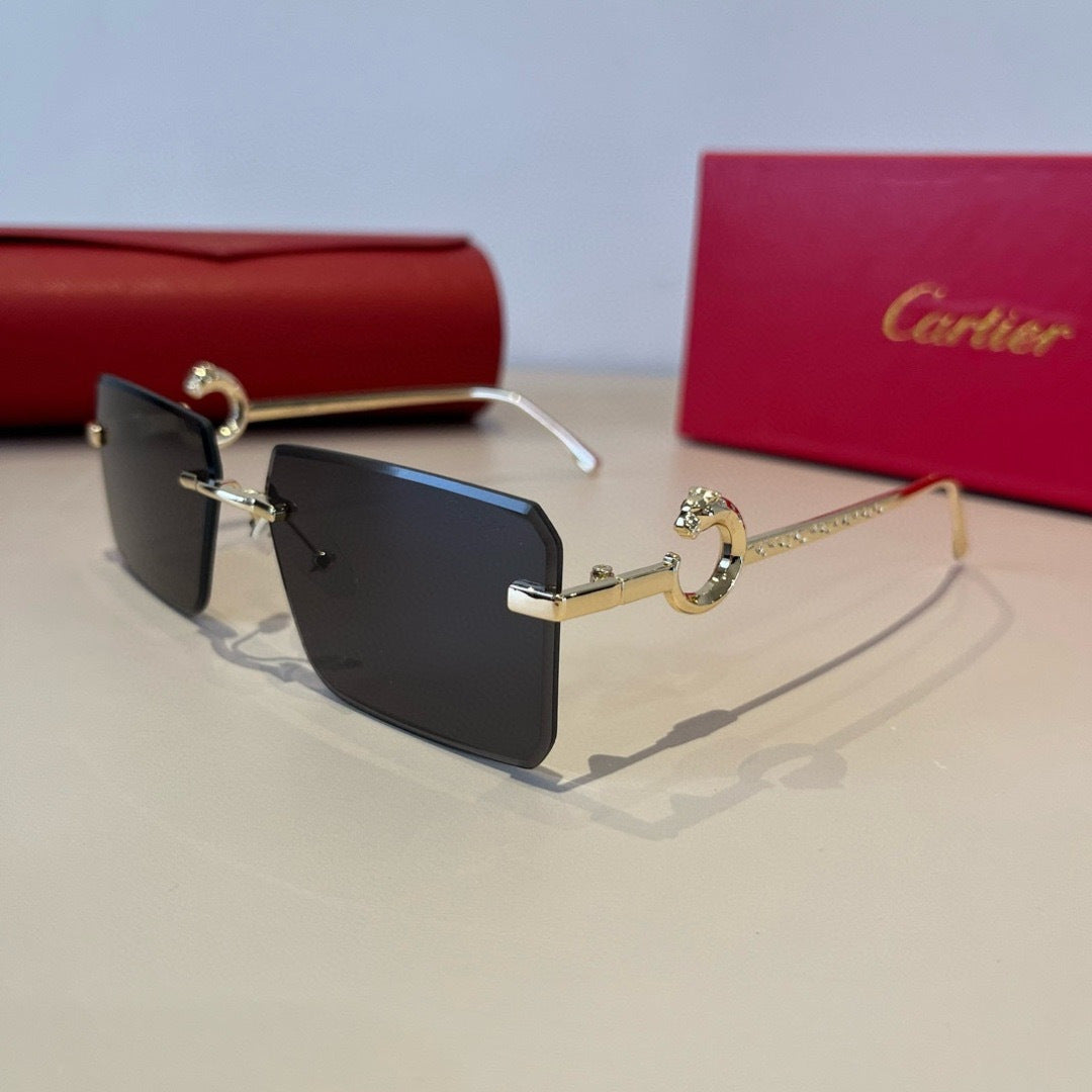 Cartier Lightweight Metal Rimless Silver Lens Sunglasses for Men & Wo - 432401 - detail image 3