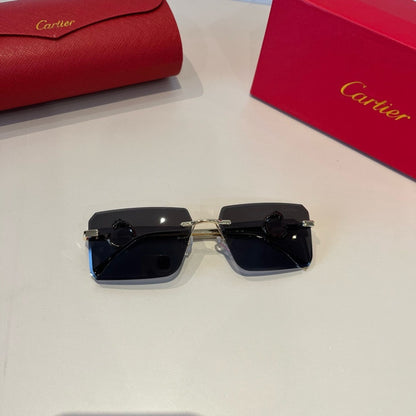 Cartier Lightweight Metal Rimless Silver Lens Sunglasses for Men & Wo - 465773 - detail image 7