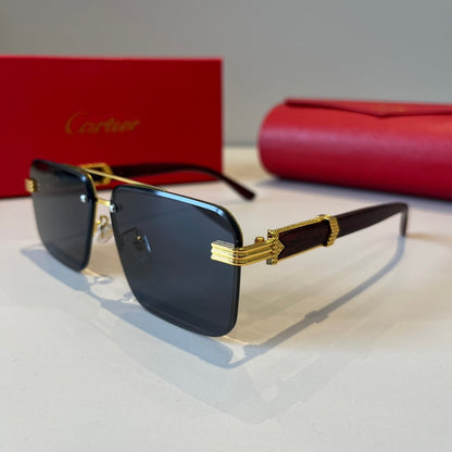 Cartier Lightweight Metal Rimless Silver Lens Sunglasses for Men & Wo - 465759 - detail image 3