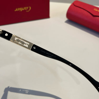 Cartier Lightweight Metal Rimless Black Lens Sunglasses for Men & Wom - 465762 - detail image 9