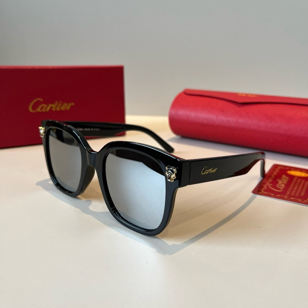Cartier Lightweight Metal Rimless Black Lens Sunglasses for Men & Wom - 432205 - detail image 3