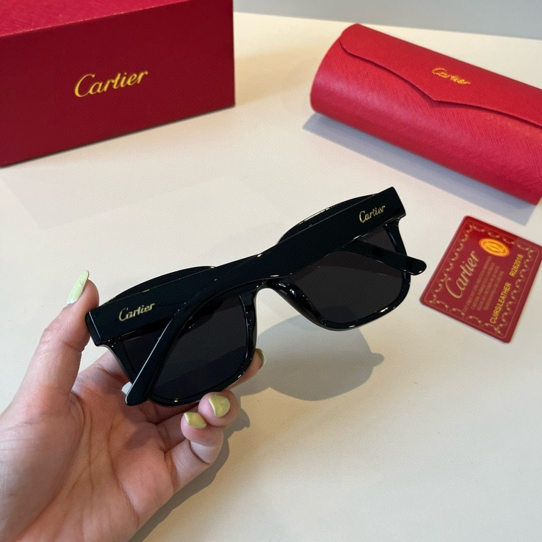 Cartier Lightweight Metal Rimless Black Lens Sunglasses for Men & Wom - 465763 - detail image 8