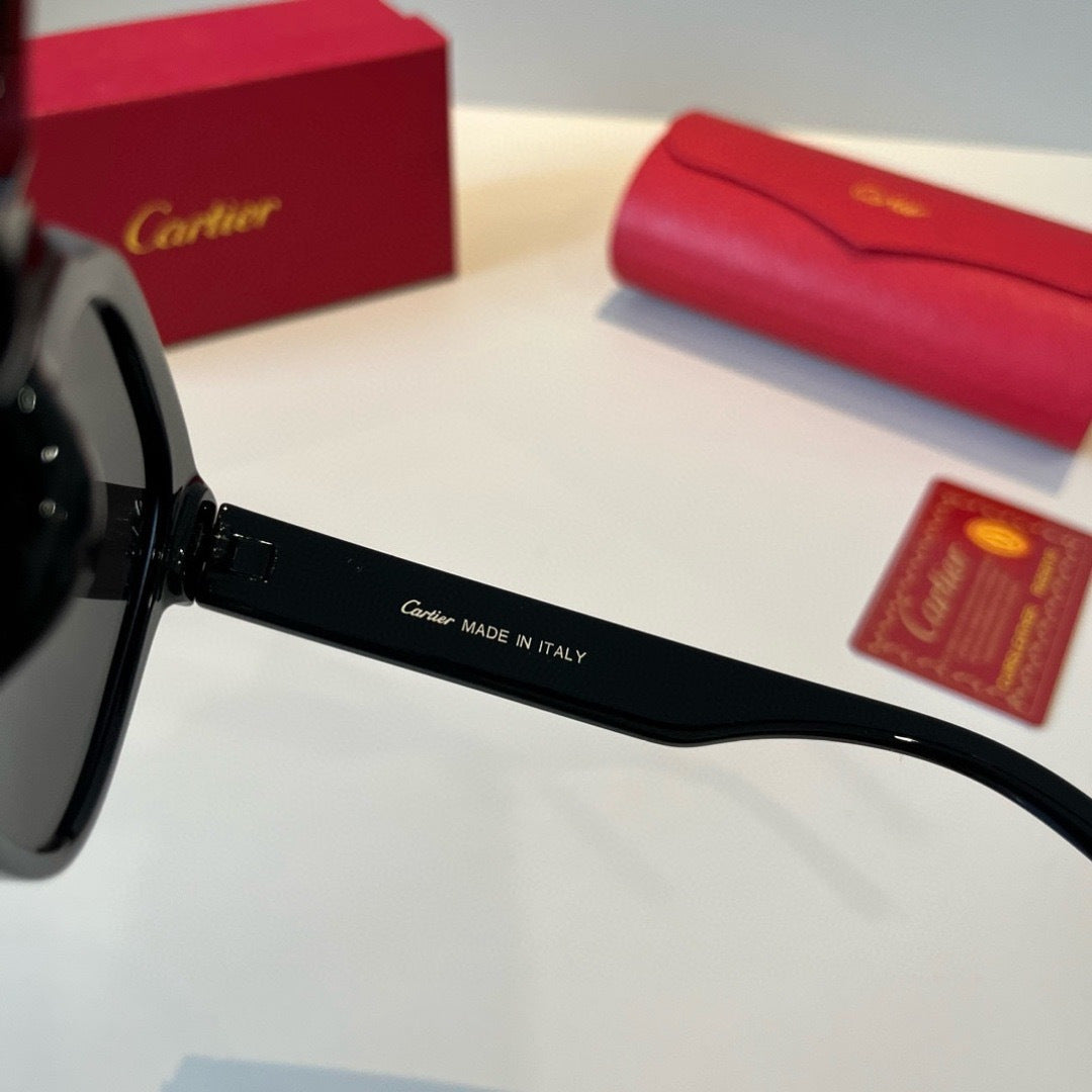 Cartier Lightweight Metal Rimless Black Lens Sunglasses for Men & Wom - 465763 - detail image 9