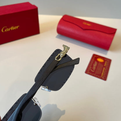 Cartier Lightweight Metal Rimless Silver Lens Sunglasses for Men & Wo - 465764 - detail image 8