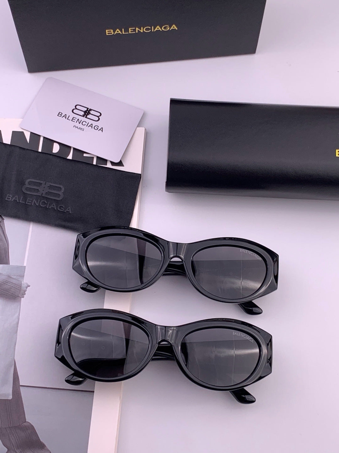 Balenciaga BL2992 Polarized Metal Fashion Black Lens Sunglasses - 432552 - detail image 7