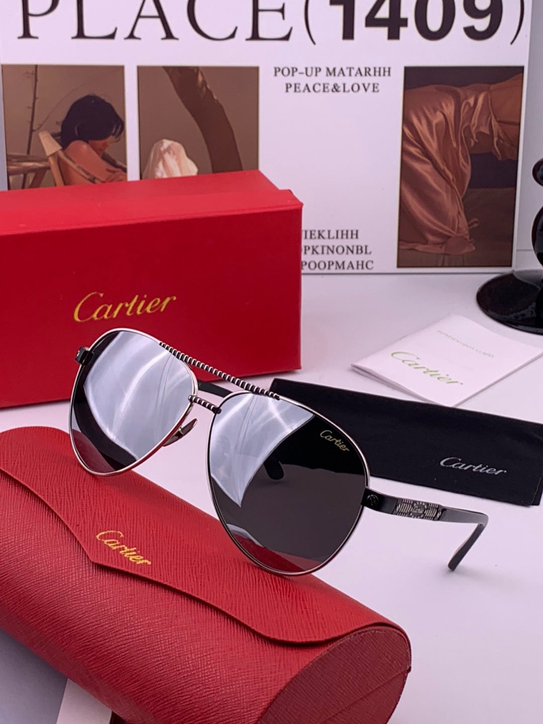 Cartier CK1080 Polarized Fashion Gold Lens Sunglasses for Men & Women - 449556 - detail image 2