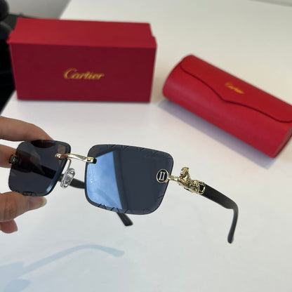 Cartier Lightweight Metal Rimless Silver Lens Sunglasses for Men & Wo - 449526 - detail image 4