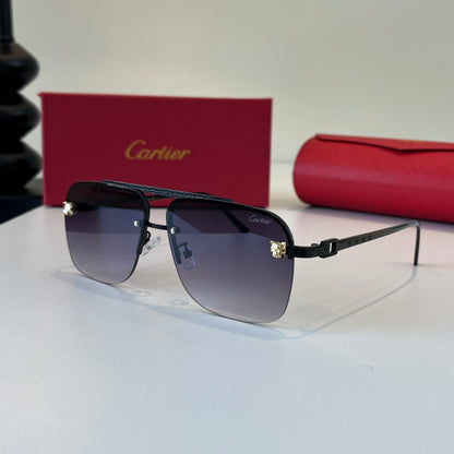 Cartier Lightweight Metal Rimless Silver Lens Sunglasses for Men & Wo - 449527 - detail image 3