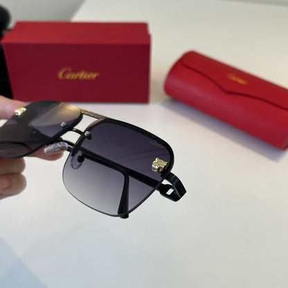 Cartier Lightweight Metal Rimless Silver Lens Sunglasses for Men & Wo - 449527 - detail image 8