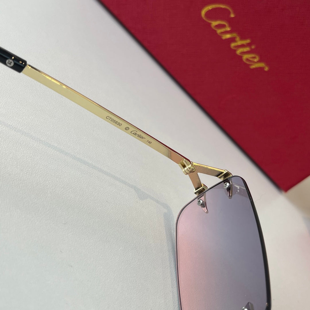 Cartier Lightweight Metal Rimless Silver Lens Sunglasses for Men & Wo - 465859 - detail image 8
