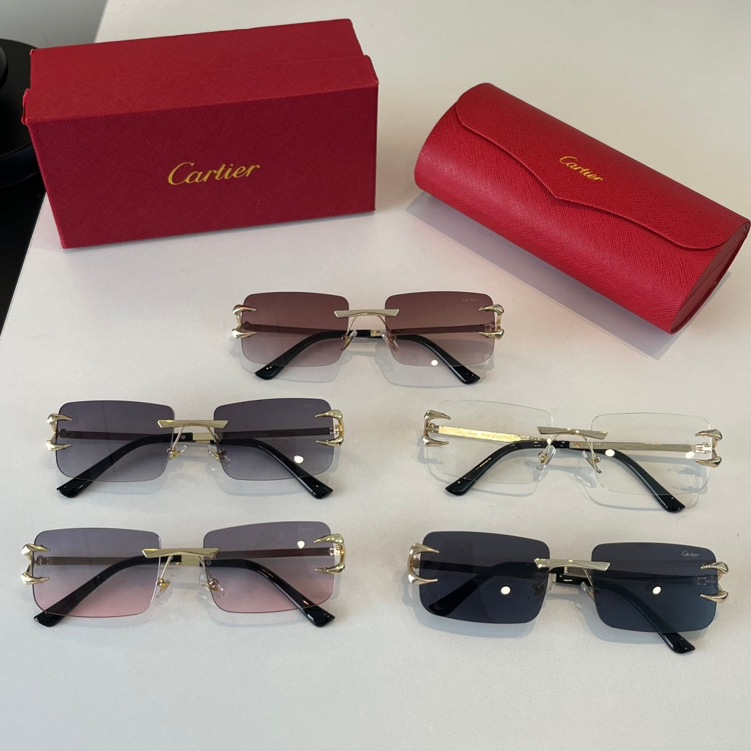 Cartier Lightweight Metal Rimless Silver Lens Sunglasses for Men & Wo - 465846 - detail image 10
