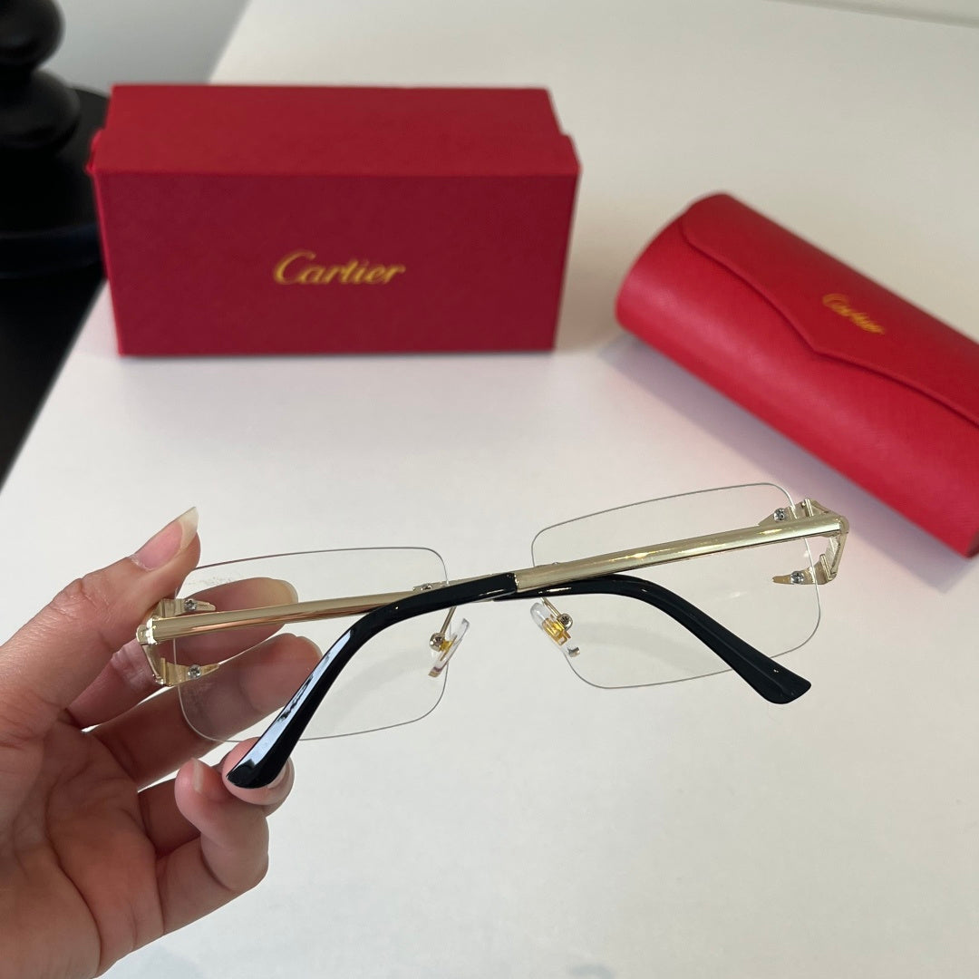 Cartier Lightweight Metal Rimless Silver Lens Sunglasses for Men & Wo - 487269 - detail image 7