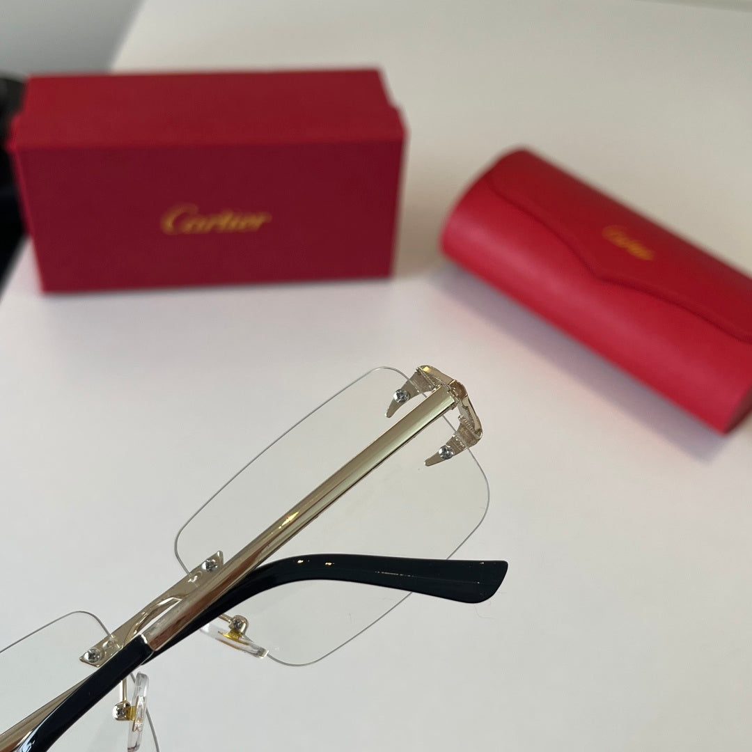 Cartier Lightweight Metal Rimless Silver Lens Sunglasses for Men & Wo - 465844 - detail image 6
