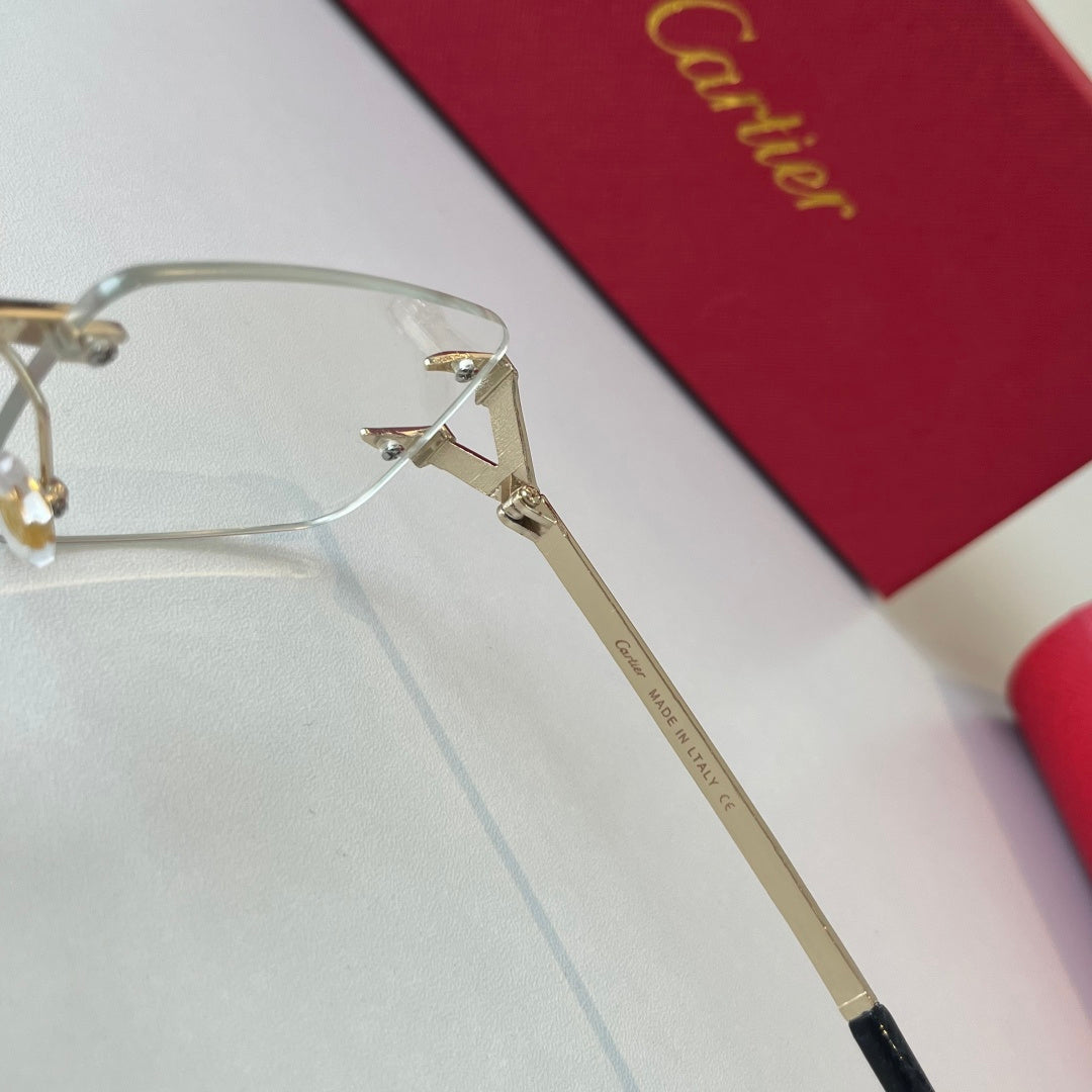 Cartier Lightweight Metal Rimless Silver Lens Sunglasses for Men & Wo - 487269 - detail image 9