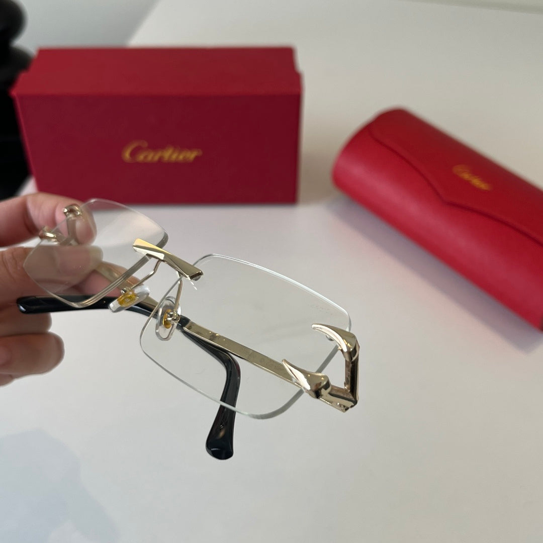 Cartier Lightweight Metal Rimless Silver Lens Sunglasses for Men & Wo - 465844 - detail image 5