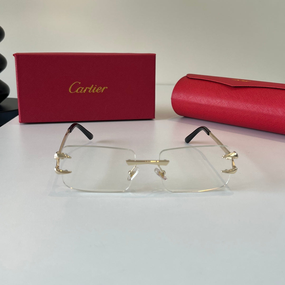 Cartier Lightweight Metal Rimless Silver Lens Sunglasses for Men & Wo - 487269 - detail image 2