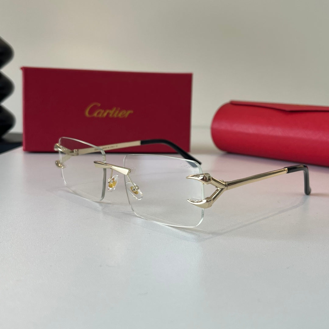 Cartier Lightweight Metal Rimless Silver Lens Sunglasses for Men & Wo - 487269 - detail image 3