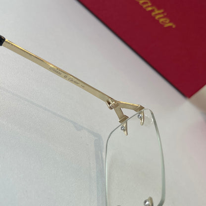 Cartier Lightweight Metal Rimless Silver Lens Sunglasses for Men & Wo - 487269 - detail image 8