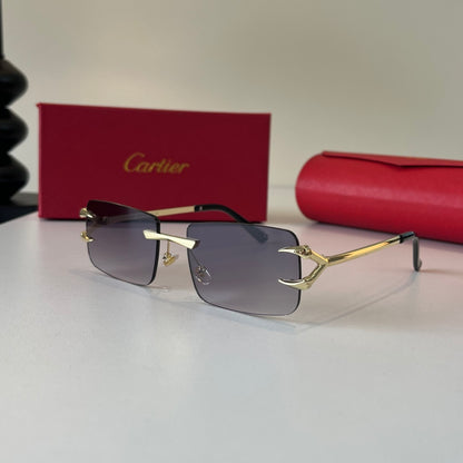 Cartier Lightweight Metal Rimless Silver Lens Sunglasses for Men & Wo - 487270 - detail image 3