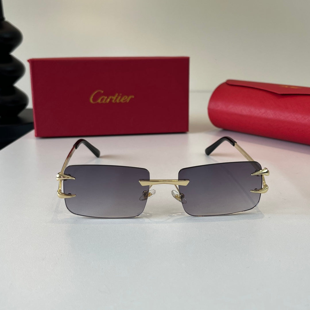 Cartier Lightweight Metal Rimless Silver Lens Sunglasses for Men & Wo - 487270 - detail image 2