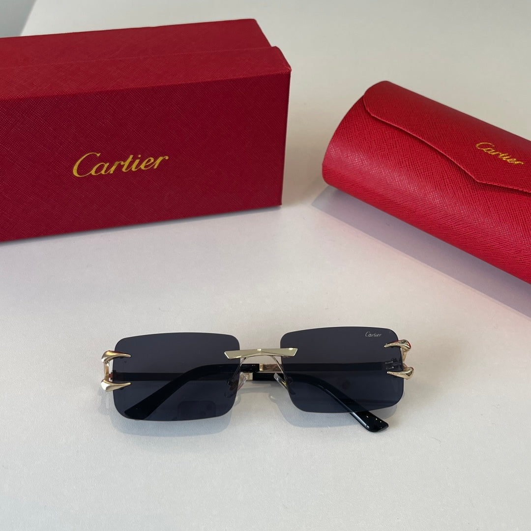 Cartier Lightweight Metal Rimless Silver Lens Sunglasses for Men & Wo - 465862 - detail image 4