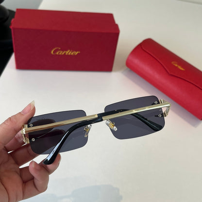 Cartier Lightweight Metal Rimless Silver Lens Sunglasses for Men & Wo - 465862 - detail image 7
