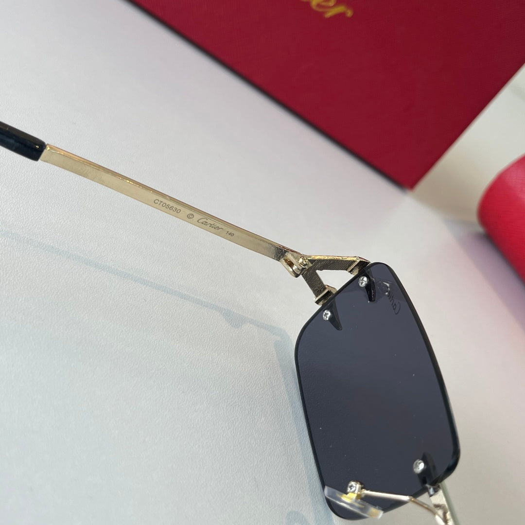Cartier Lightweight Metal Rimless Silver Lens Sunglasses for Men & Wo - 465846 - detail image 8
