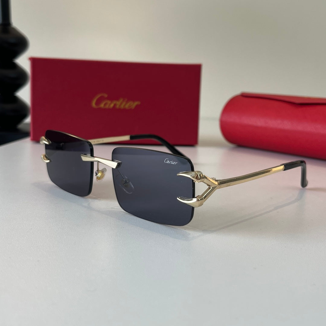 Cartier Lightweight Metal Rimless Silver Lens Sunglasses for Men & Wo - 465862 - detail image 3