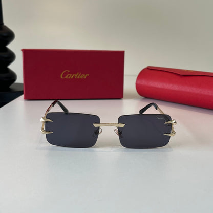 Cartier Lightweight Metal Rimless Silver Lens Sunglasses for Men & Wo - 487271 - detail image 2