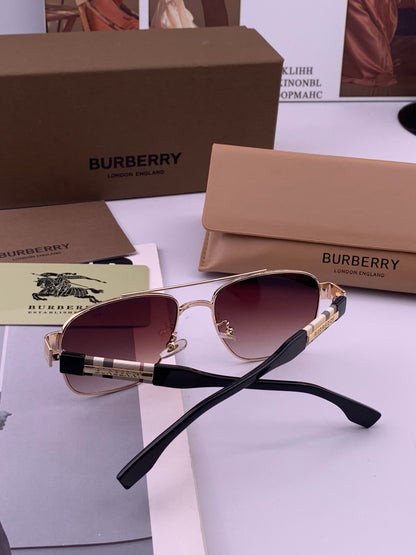 Burberry B201 Aviator Black Lens Sunglasses for Men - 465950 - detail image 6