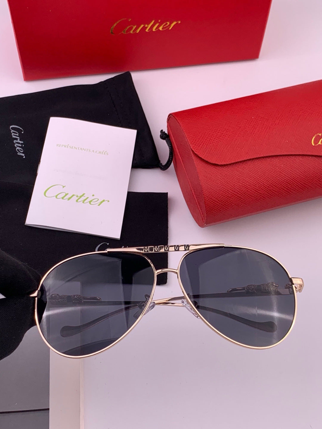 Cartier K41758 Fashion Black Lens Sunglasses for Men & Women - 465875 - detail image 4