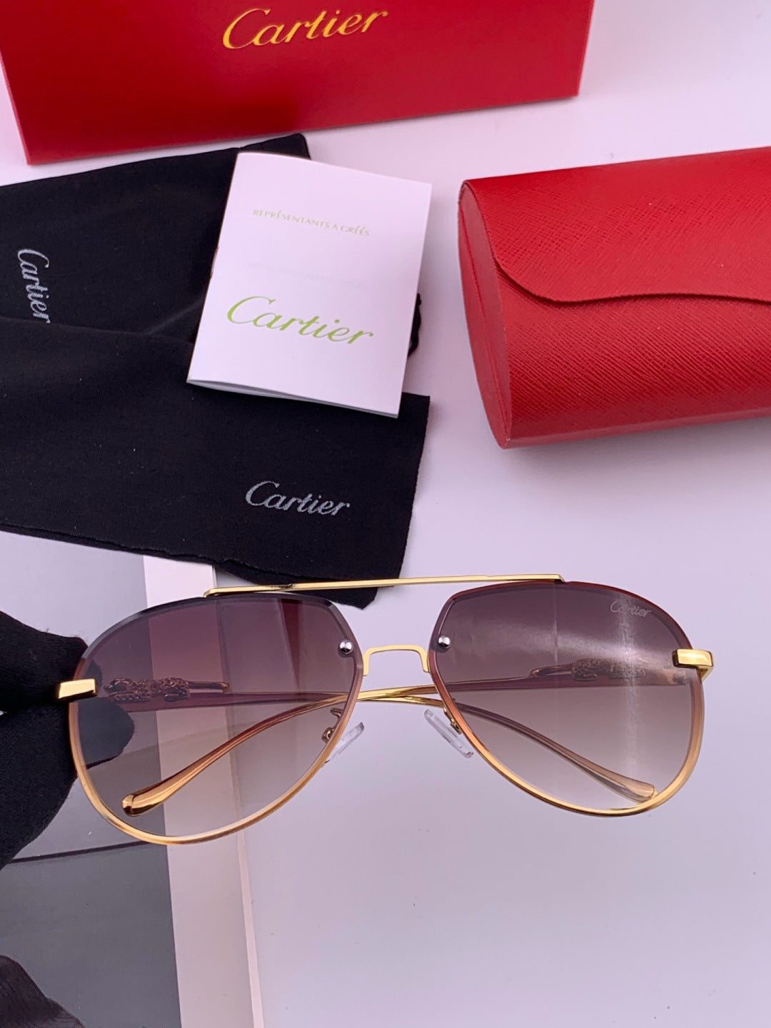 Cartier K21758 Fashion Black Lens Sunglasses for Men & Women - 465876 - detail image 2