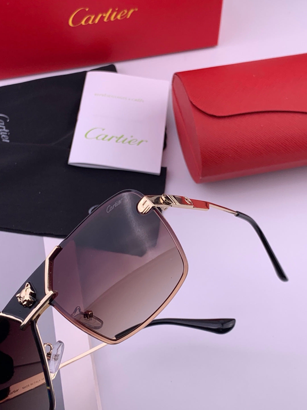 Cartier K11735 Fashion Black Lens Sunglasses for Men & Women - 465880 - detail image 6
