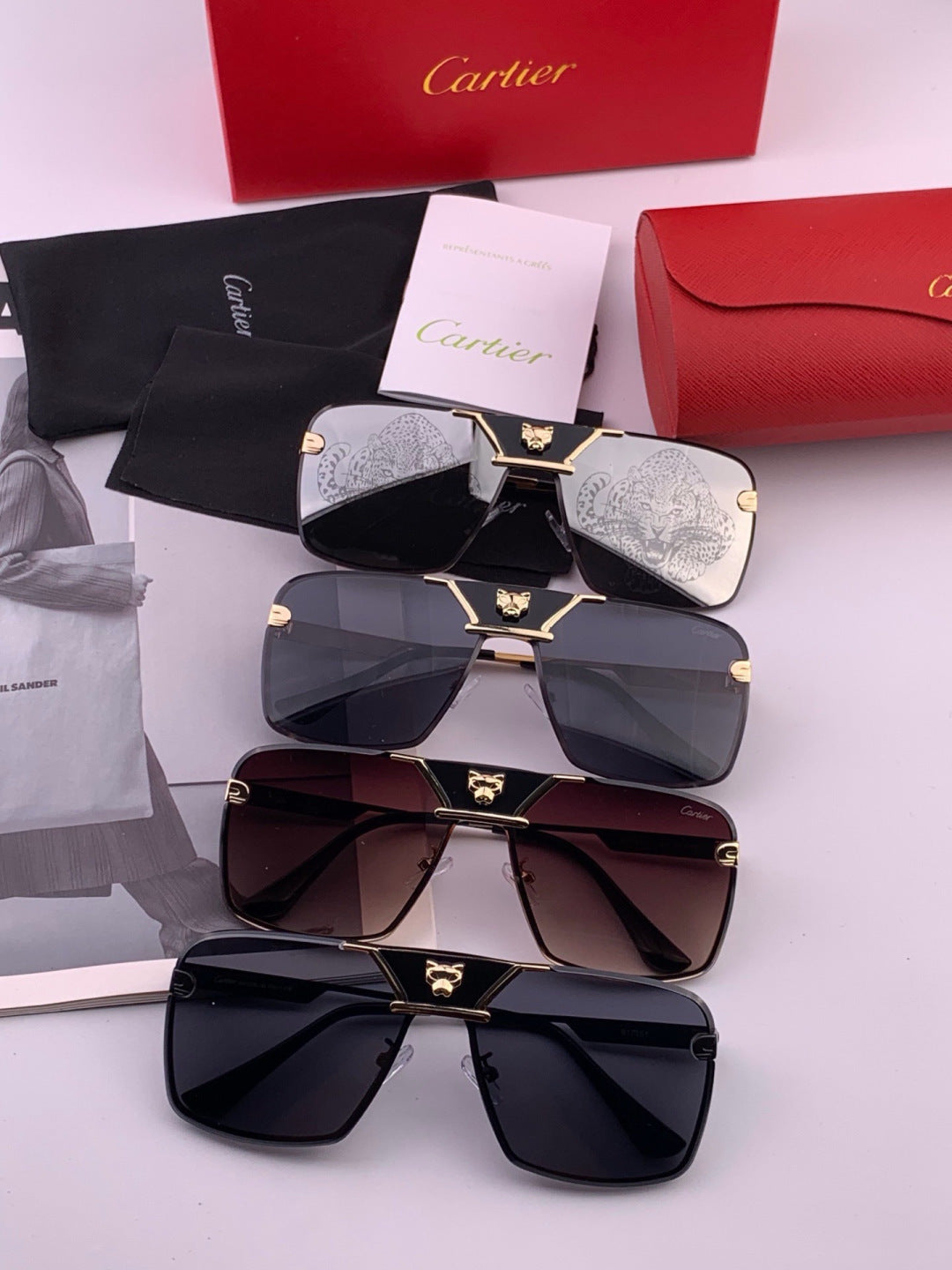 Cartier K11735 Fashion Black Lens Sunglasses for Men & Women - 465880 - detail image 8