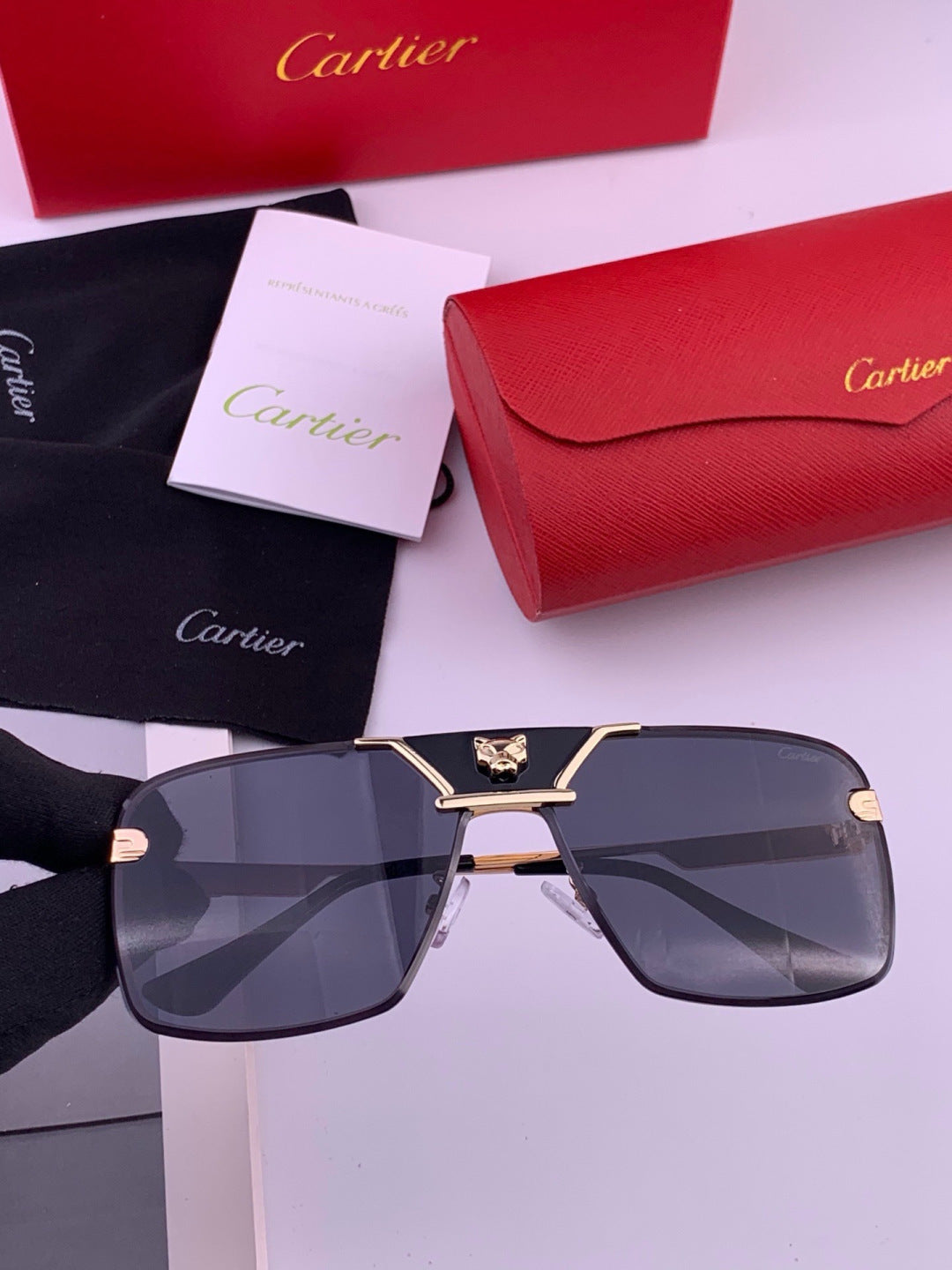 Cartier K11735 Fashion Black Lens Sunglasses for Men & Women - 465880 - detail image 2