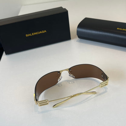 Balenciaga Rectangular Brown Lens Sunglasses for Men & Women - 487537 - detail image 4