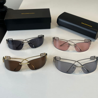 Balenciaga Rectangular Silver Lens Sunglasses for Men & Women - 487540 - detail image 10