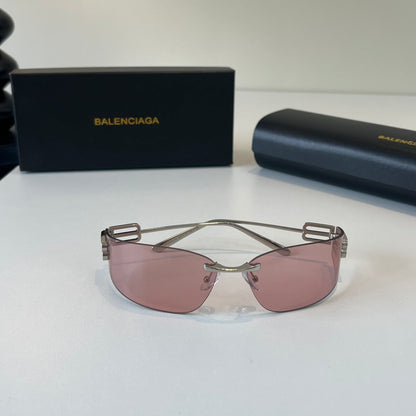 Balenciaga Rectangular Silver Lens Sunglasses for Men & Women - 466023 - detail image 4