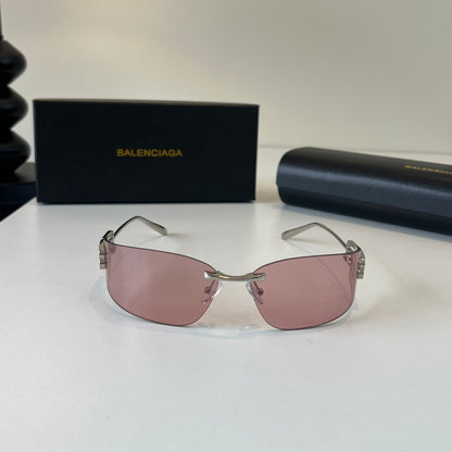 Balenciaga Rectangular Silver Lens Sunglasses for Men & Women - 466023 - detail image 2